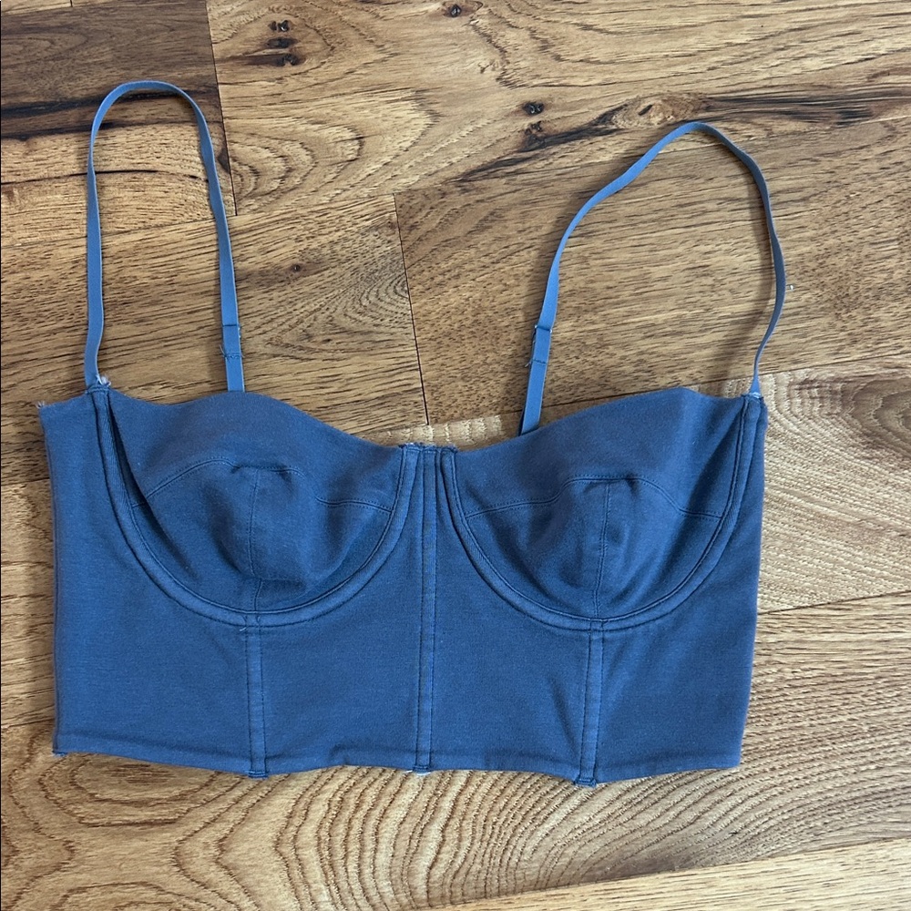 SKIMS Outdoor Bustier NWOT size XL color Blue Steel